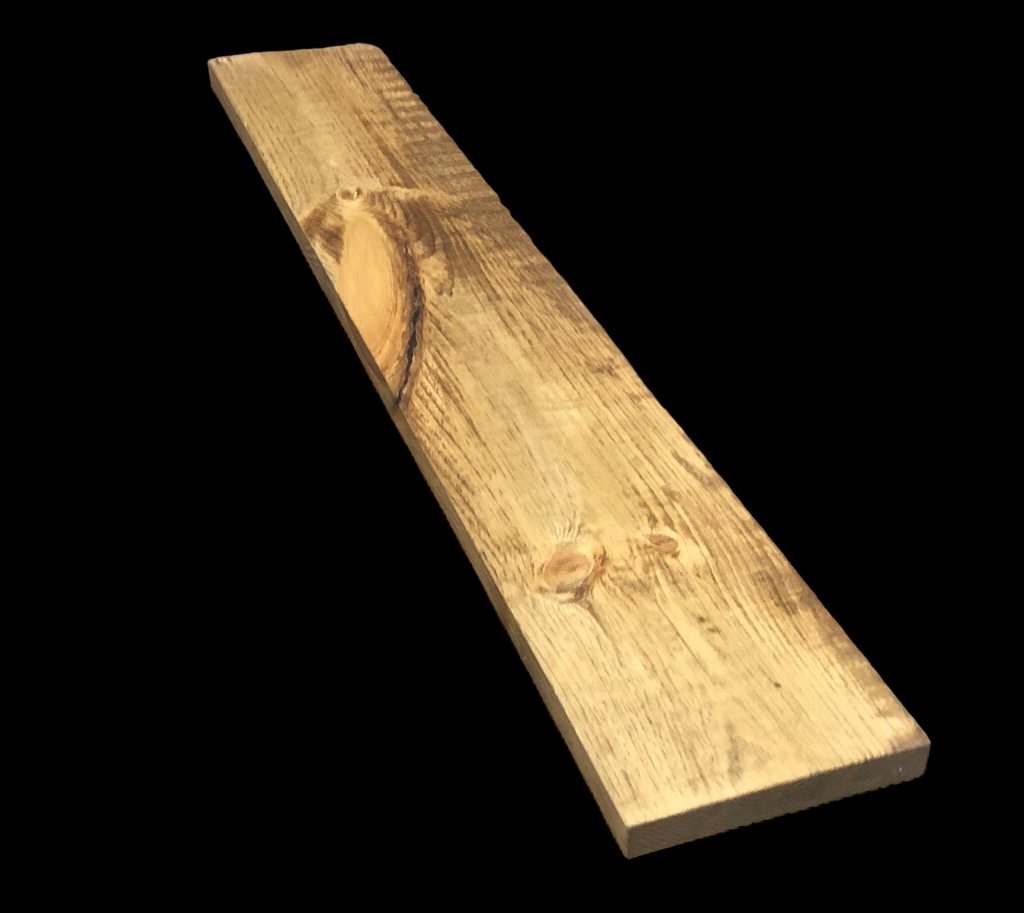 Tablette en bois récuperer 1"Épaisseur - 24" / 10" / Gris Béton
