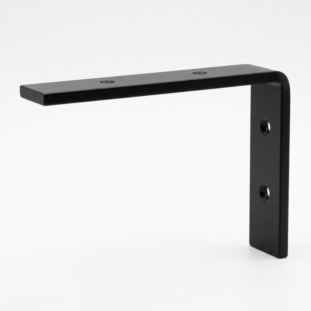 Black L-style shelf bracket – sold individually – 6" depth