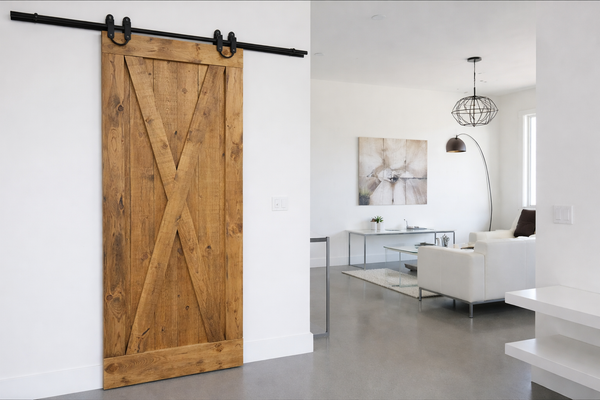 Porte Style Bois de Grange modèle "X" 37"L x 82"H - Portobello