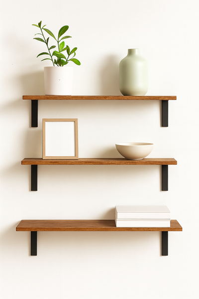 Tablette en bois récuperer 1"Épaisseur - 24" / 6" / Miel